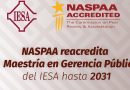 NASPAA reacredita la Maestría en Gerencia Pública del IESA hasta 2031
